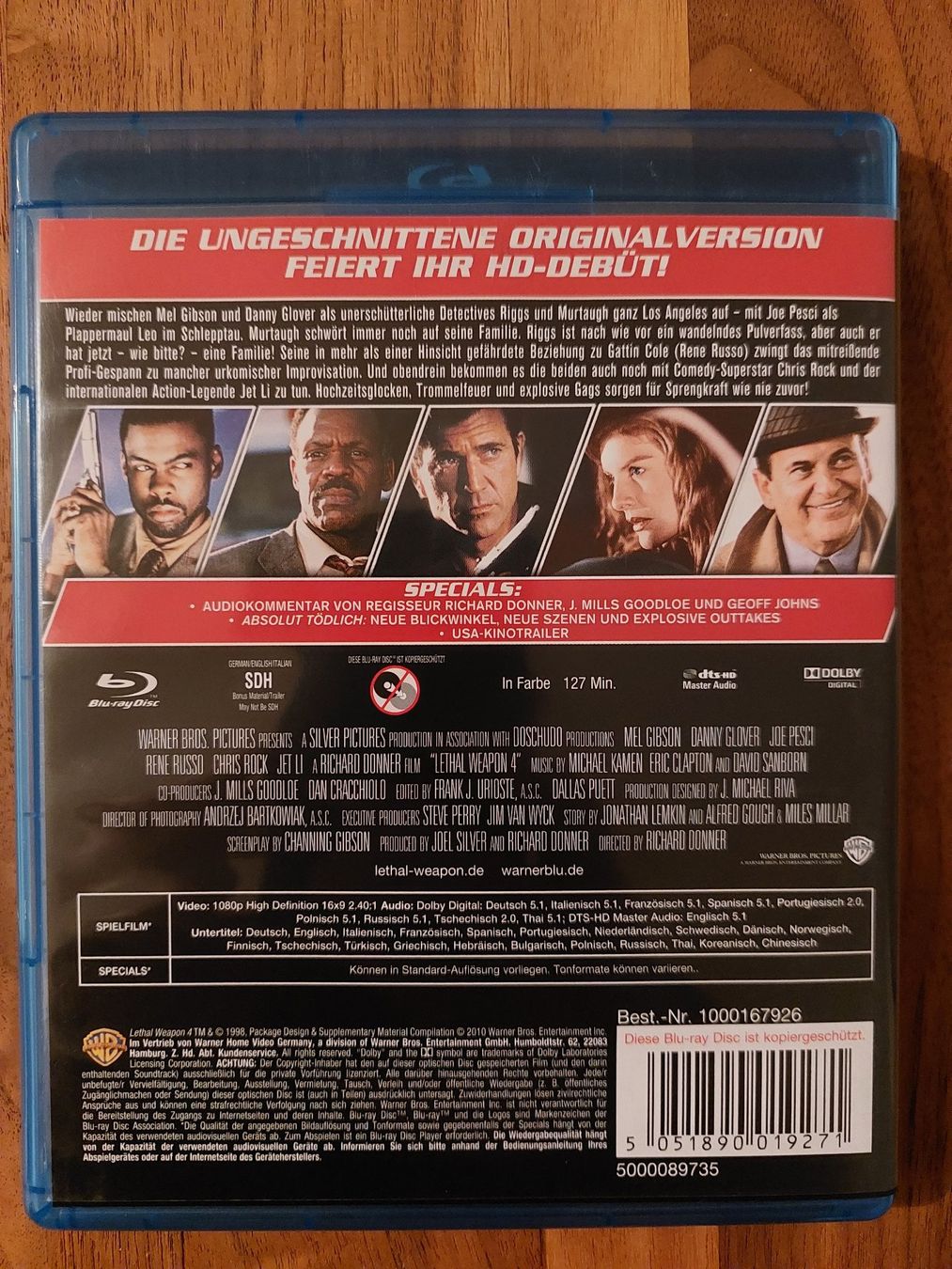 Tous les DVDs: Blu Ray - Lethal Weapon 4 – D'occasion à Rheinfelden par Onyx74 1
