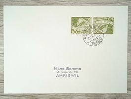 TR10 Enveloppe + Timbre Suisse 1959