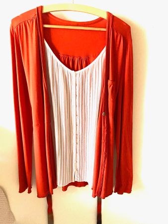 Festliches Kombi, Jacke /Seidenbluse Integriert, Gr.40