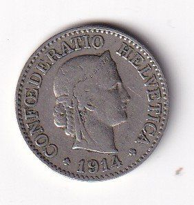 Tutti le monete: 10 Rappen 1914 rar – Usato da Neuchâtel venduto da karlpierrino