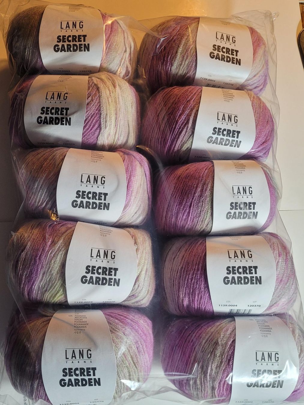 Lang Yarns Lana: SECRET GARDEN - ein farbenfrohes Baumwoll-Mischgarn – Nuovo e nell'imballaggio originale da Burgistein venduto da Azureus58