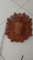 K..108 R Ker) Vintage handgeschnitzte Holz Relief Platte