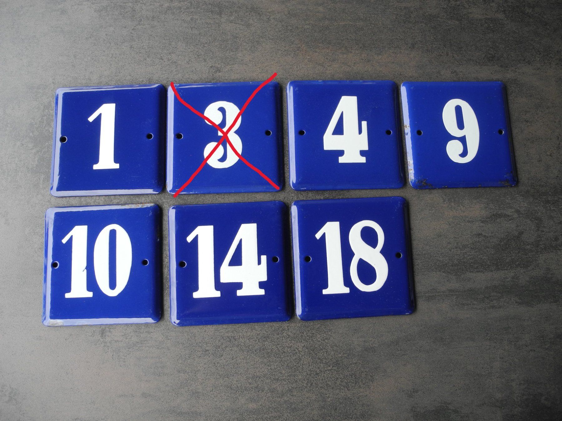 Ecriteaux: HAUSNUMMER EMAILSCHILD – D'occasion à Reinach AG par Huckleberrysix