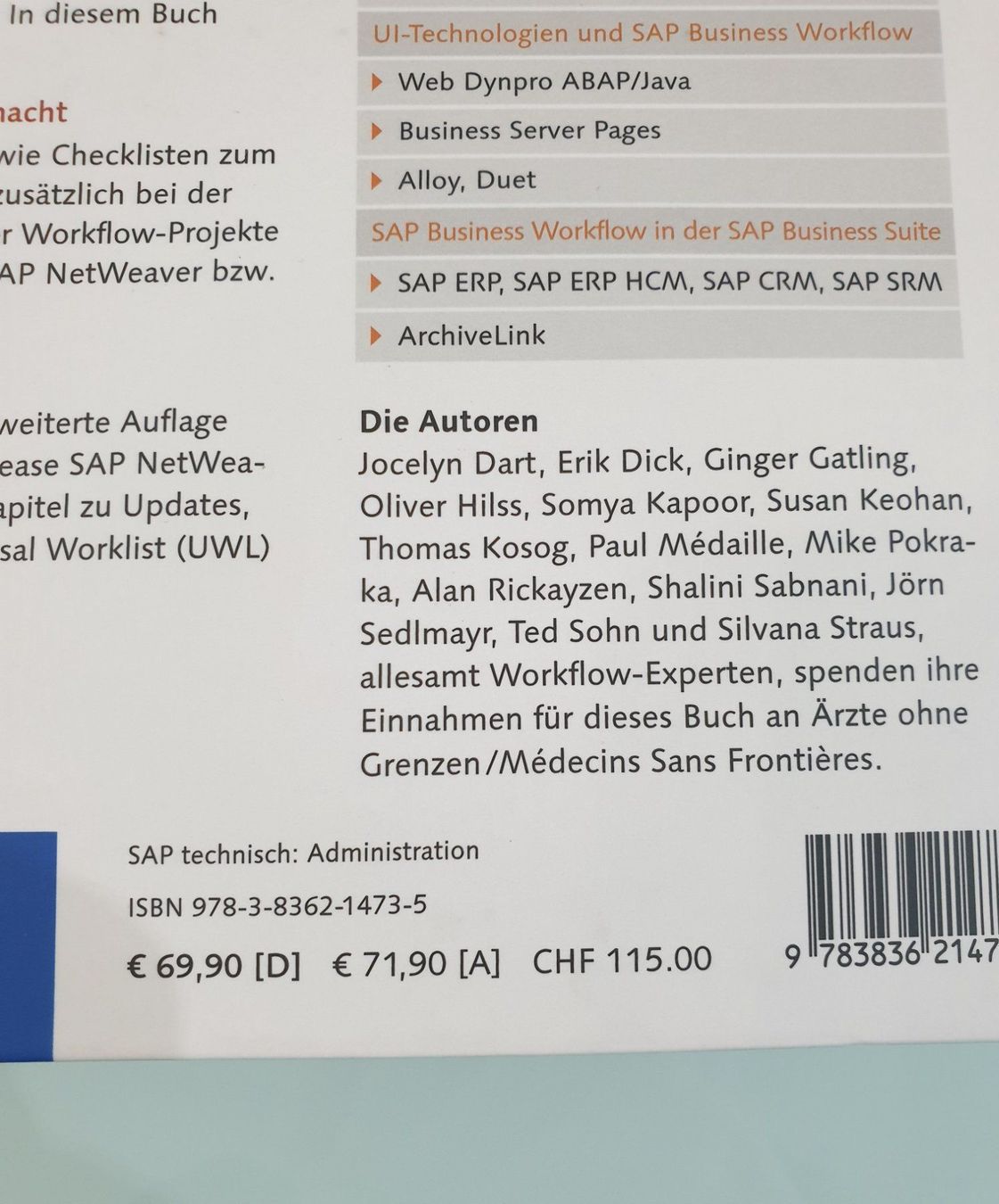 Libri: Buch Workflow Management mit SAP – Nuovo (secondo la descrizione) da Oetwil an der Limmat venduto da dhantal 3