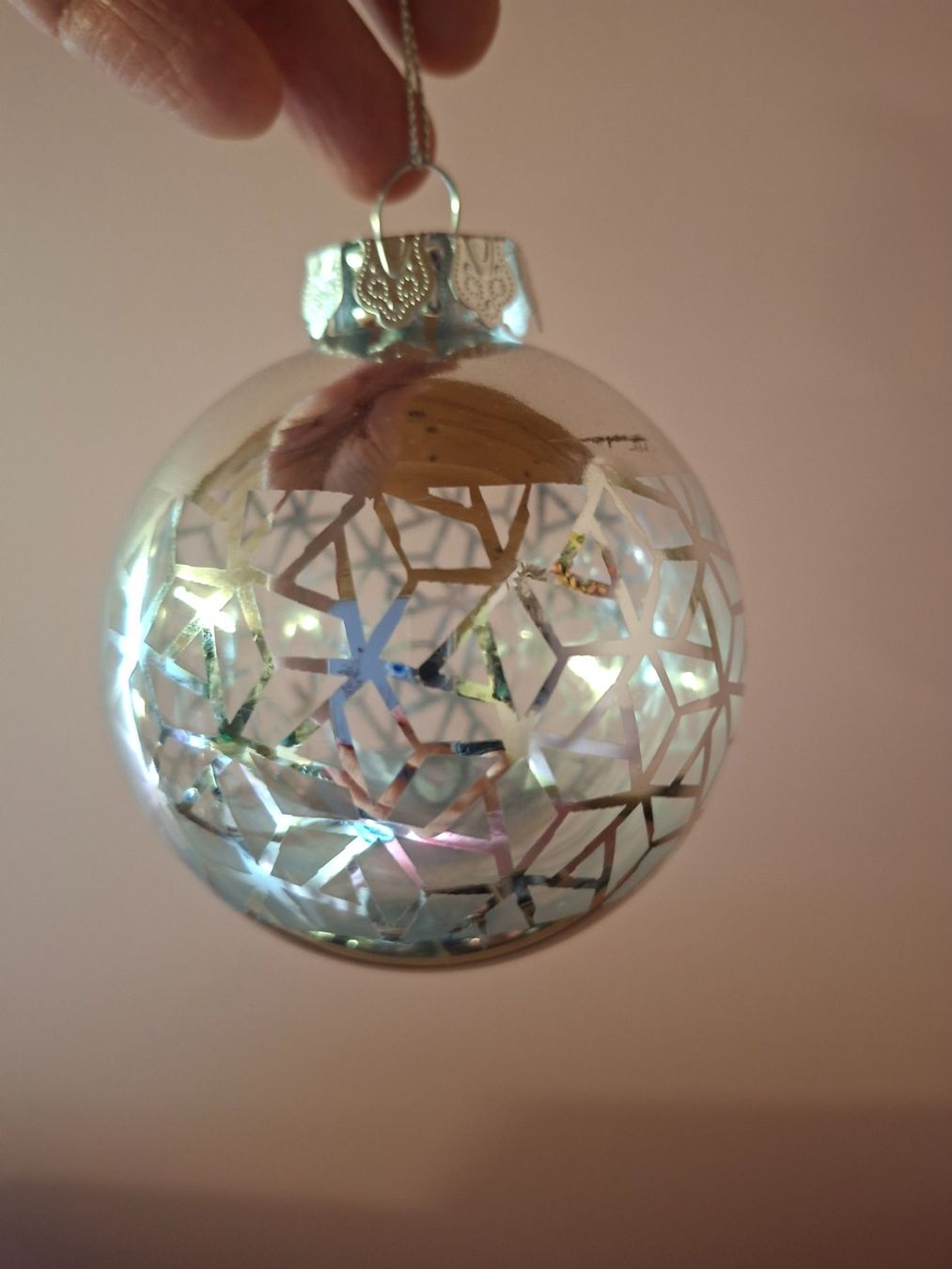 Tutte le decorazioni: neu: 6 Weihnachtskugeln Glas silber, rosa, blau – Nuovo e nell'imballaggio originale da Nassen venduto da verrueckt 1