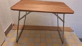 Vintage ,Klapptisch , Metallgestell, Tischplatte furniert