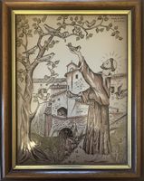 Saint François sur céramique.