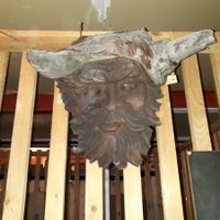 Maske aus Holz Antik