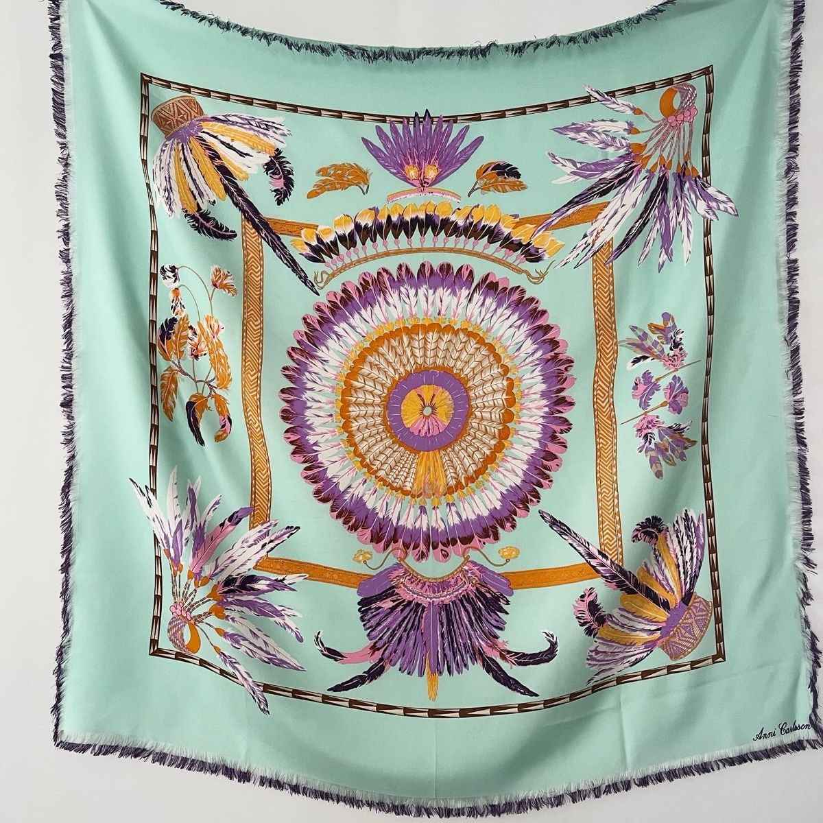 Foulard & Sciarpe: ANNI CARLSSON Silk Scarf – Nuovo (secondo la descrizione) da Emmen venduto da Avviivva_Com2023 1