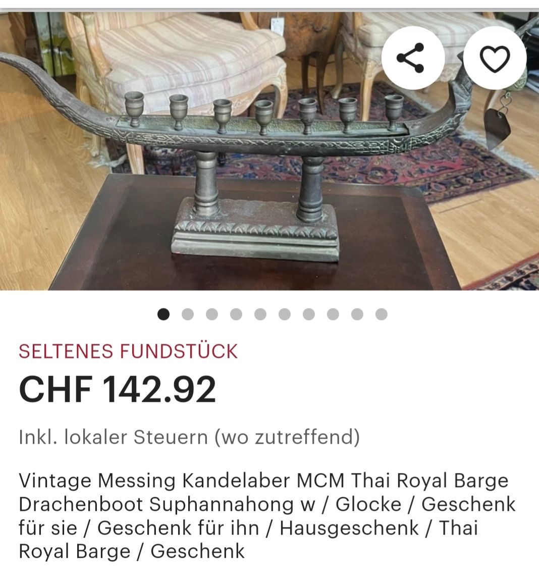 Alle Dekorationen: Massiver Kerzenständer Drachenboat – Gebraucht aus Zürich von flolo 8