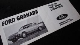 Ford Granada Preisliste 9.1981
