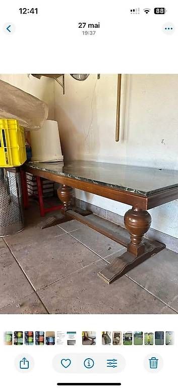 Tavoli: Table basse plateau en marbre – Usato da Onex venduto da VeGe_artiste 1