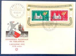 1955 / Ilustr. Brief Lausanne Block W35 / Ohne Adresse