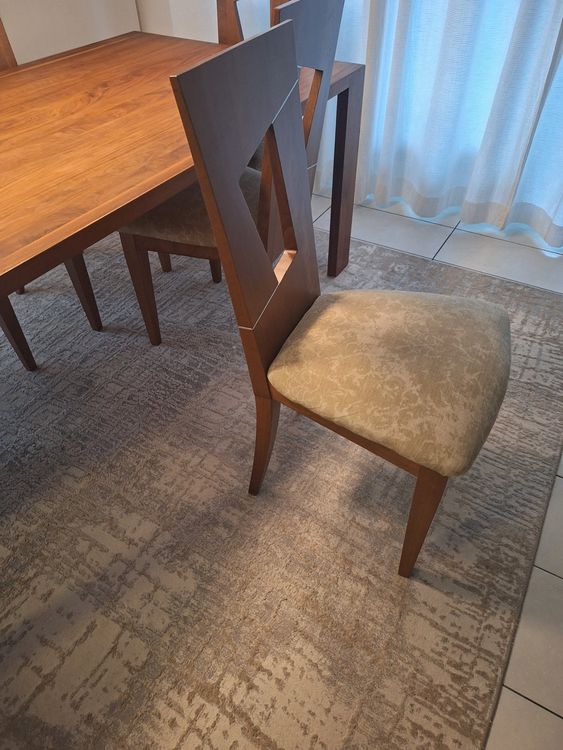 Esszimmerstühle 6 Stück Massivholz 5