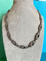 Antike Silberkette 800, Jugendstil Collier, massiv (45cm)
