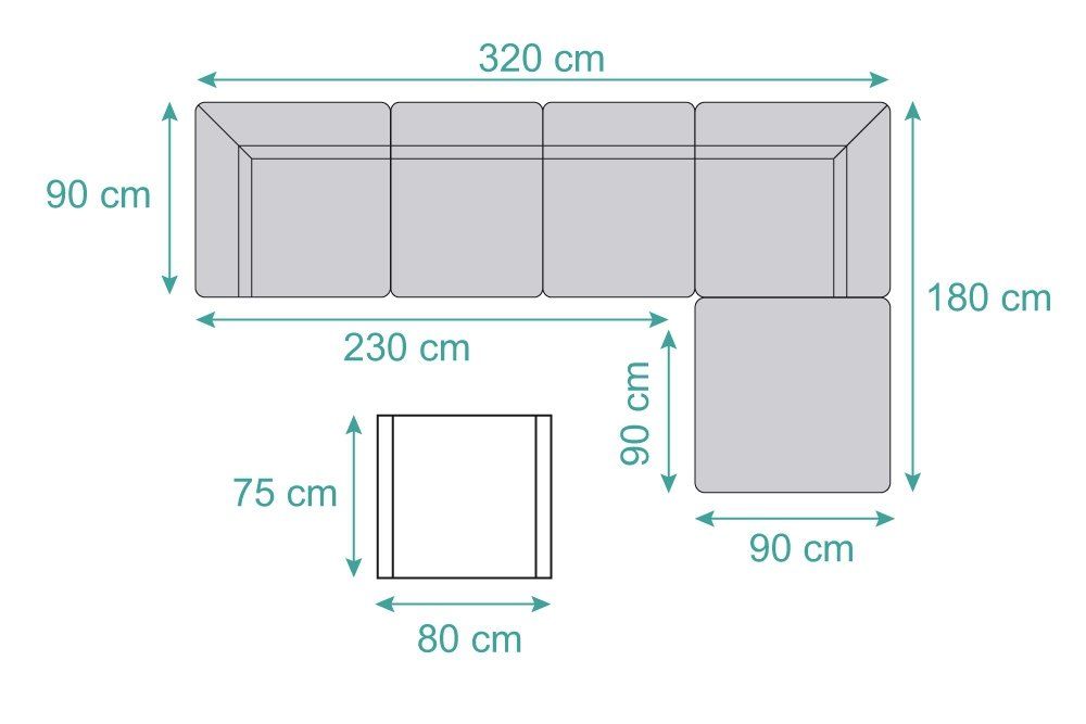 Divani: Outdoor Gartenlounge 320 cm – Nuovo e nell'imballaggio originale da Bern venduto da rattan-lounge 6