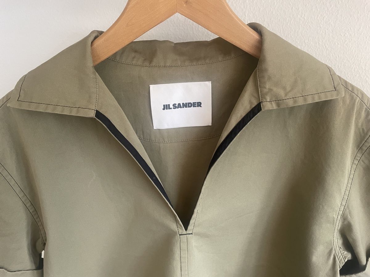 Jil Sander Top: Jil Sander Oversize Top olivgrün Gr. 34 – Usato da Zürich venduto da ehupp 1