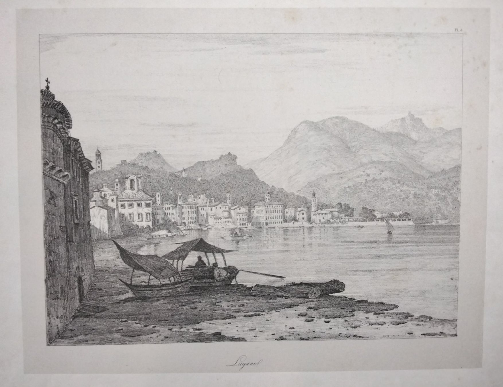 Grafica & Litografie: William Linton Lugano Lithographie 1831 – Usato da Cavigliano venduto da zamamasa