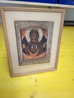 AntikeRussische Ikone Maria mit Kind gerahmt