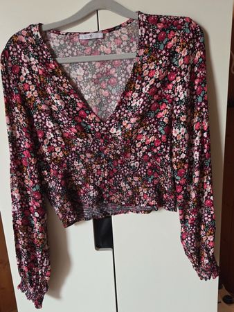 Damen Bluse Floral Viskose Grösse L  * letzte tage