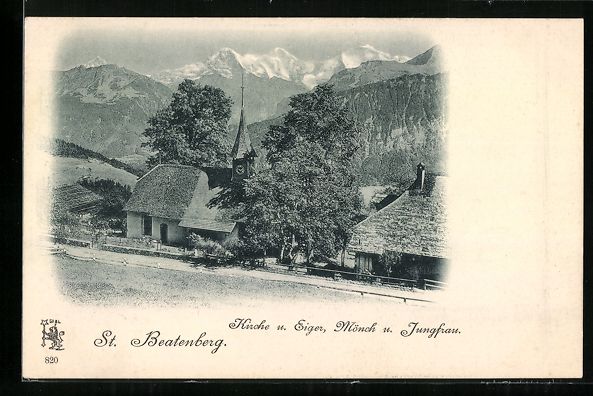 Ansichtskarten: St. Beatenberg, Kirche, Eiger, Mönch un – Gebraucht aus Berlin von bartko-reher
