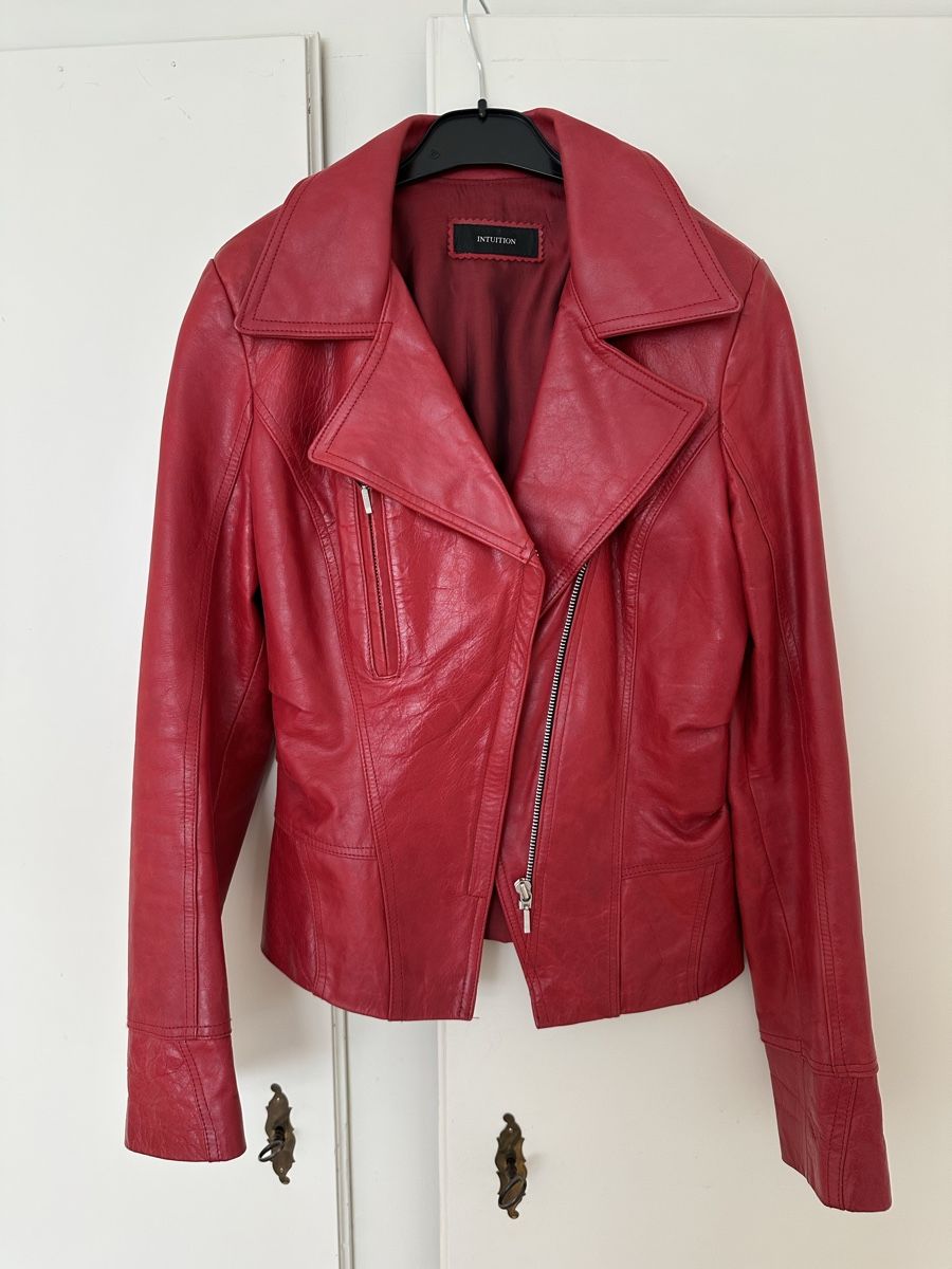 Giacche: rote Lederjacke von Intuition Paris – Usato da Herisau venduto da cem_p2g9