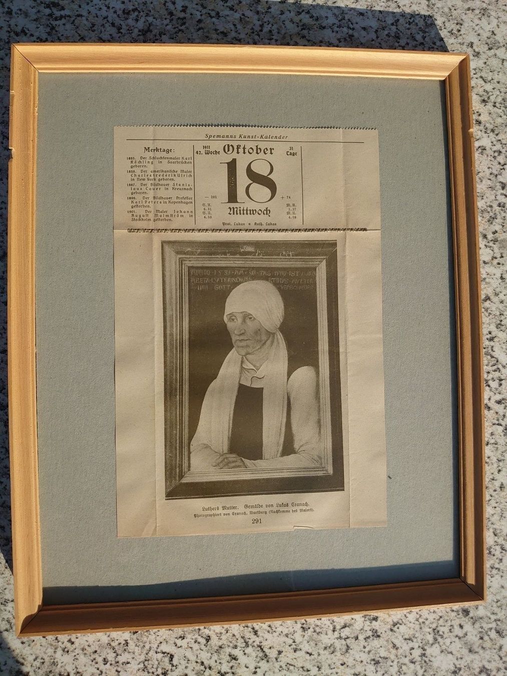 Foto & Immagini: Kalenderblatt Luthers Mutter 18.10.1911 – Usato da Abtwil SG venduto da rabbit64