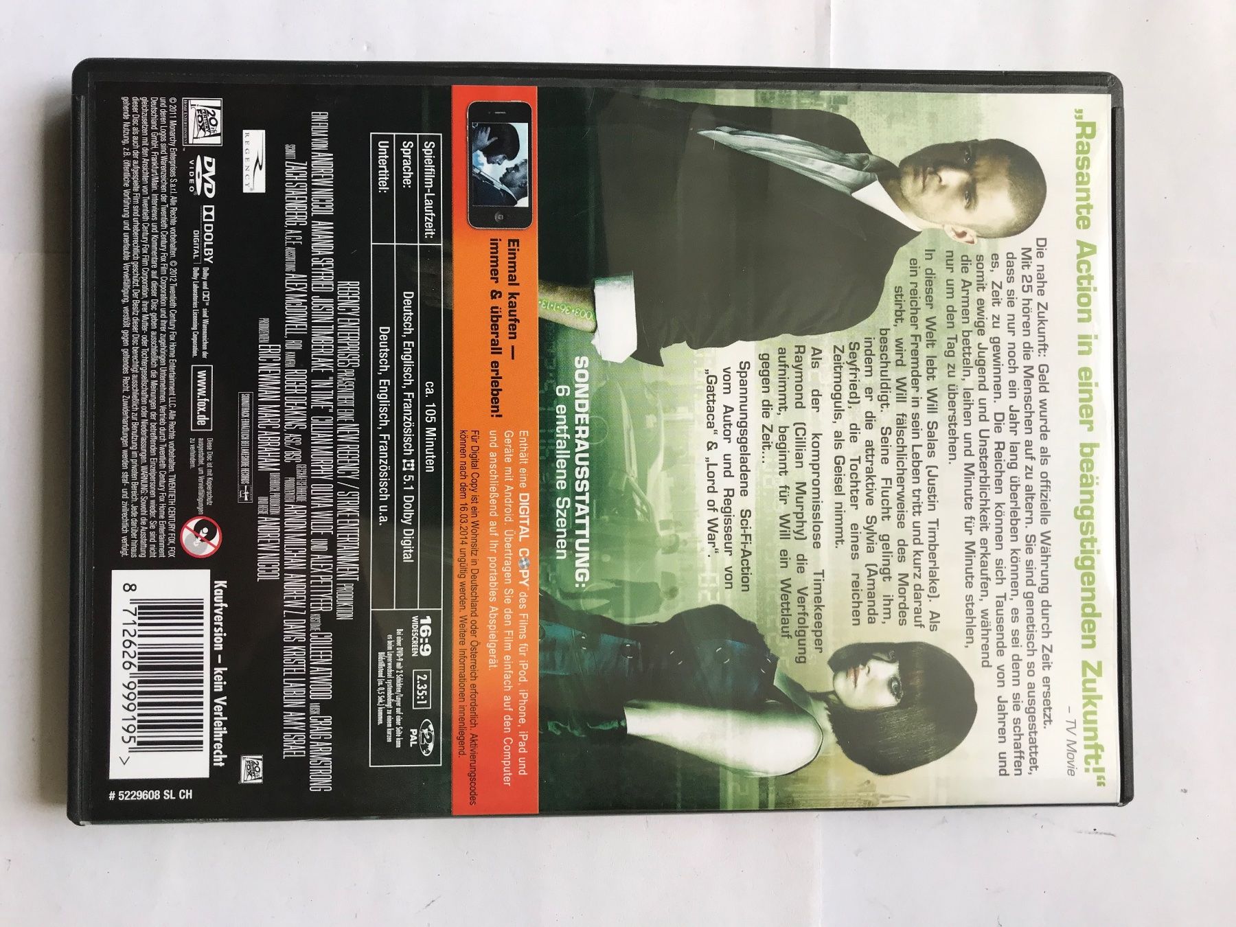Tutti i DVDs: dvd, „in time“ – Usato da liestal venduto da makai05 1