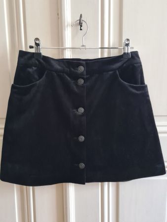 Jupe mini Vero Moda velours noir XS