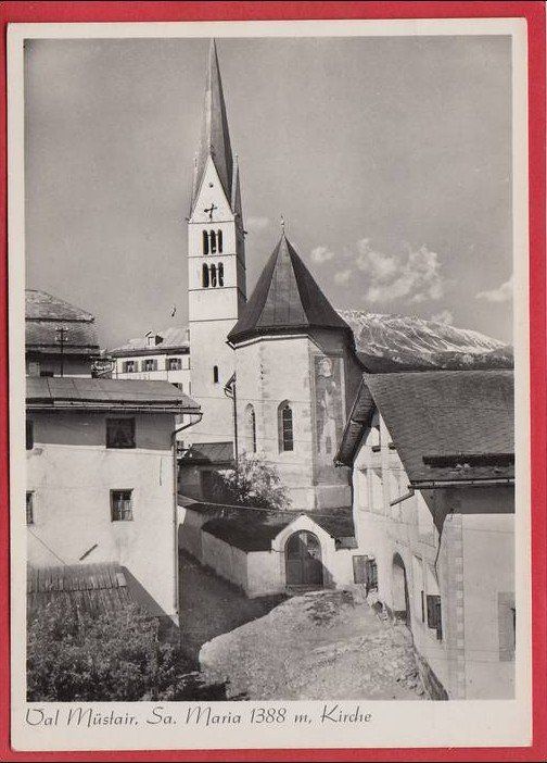 Cartoline postali: VAL MÜSTAIR, SA. MARIA, GROSSFORMAT – Usato da Grüningen venduto da Kartenlaube
