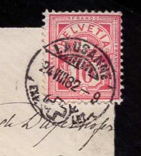 Alle Briefmarken: LAUSANNE 24.VIII.82  Trauerkuverts – Gebraucht aus Aarau von kufi44 1
