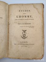 ETUDES SUR L'HOMME 1804
