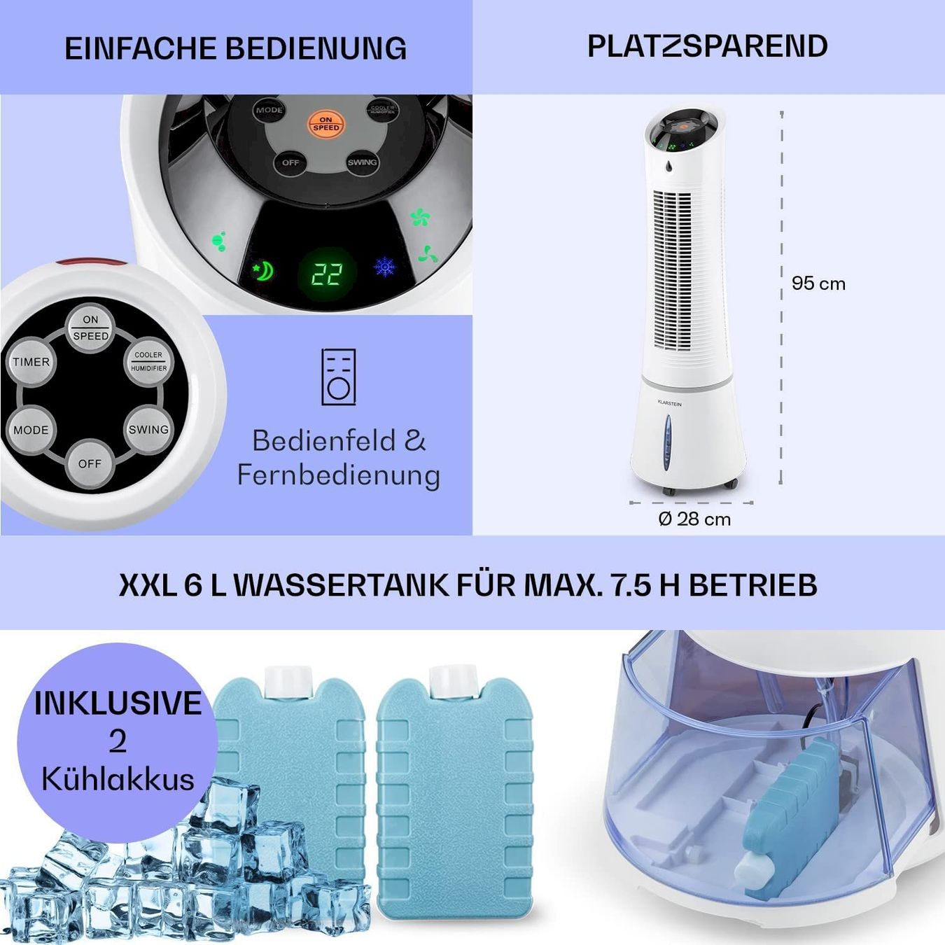 Purificatori d'aria: Klarstein Skyscraper Ice 4in1 white – Nuovo e nell'imballaggio originale da Bottighofen venduto da zaap 5