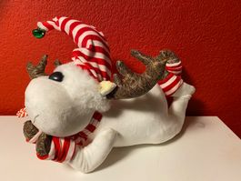 Weihnachtsdeko: Süsser liegender Elch - Neu