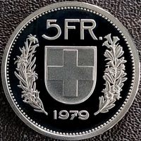 5 Franken 1979 pp / aus Münzsatz / in einer Münzkapsel
