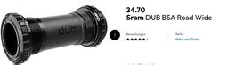 Tretlager Sram DUB BSA Road Wide