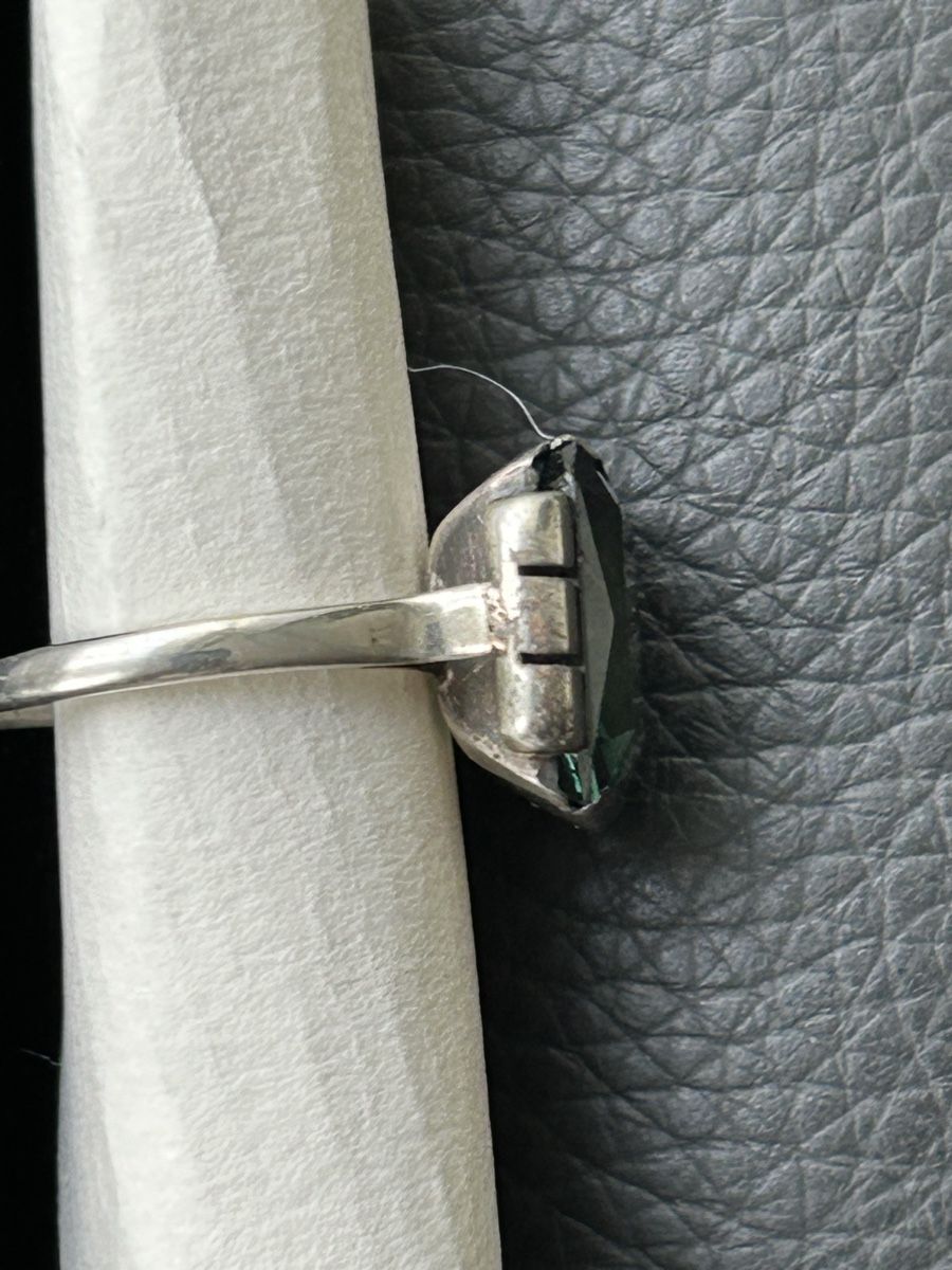 Anelli: Ring Art Deco Silber mit grünem Stein – Usato da Reinach BL venduto da meinstil 4