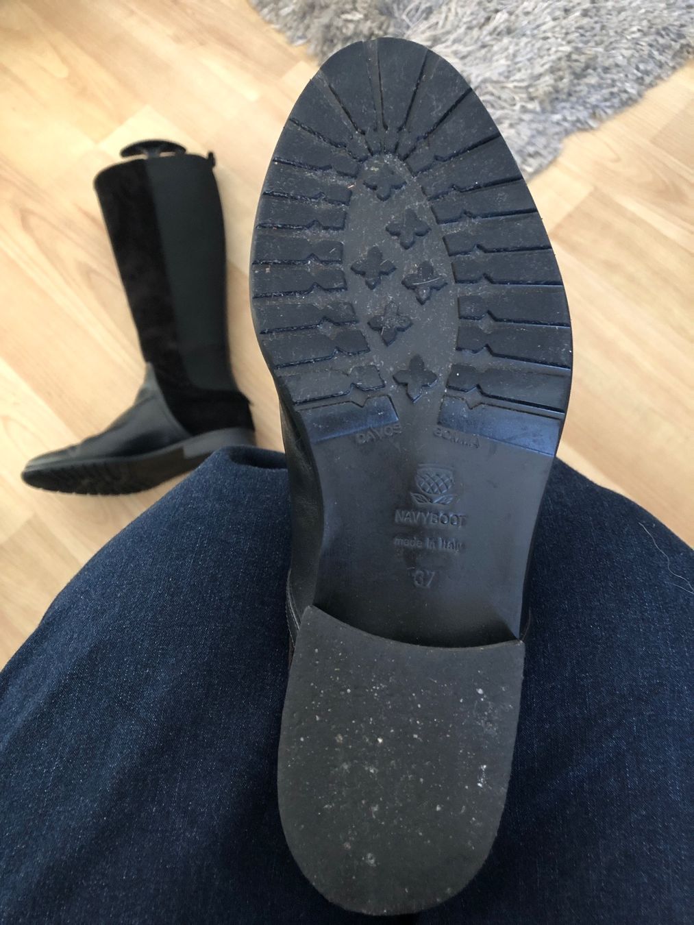 Navyboot Scarpe da donna: Schwarze Leder-Wildleder Stiefel Gr. 37 – Nuovo (secondo la descrizione) da Arlesheim venduto da leyRum4.5 3