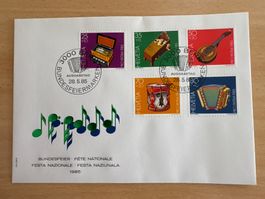 FDC Bundesfeier 1985 Pro Patria Briefmarken Schweiz