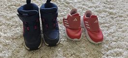 Baskets Adidas rose et bottes de neige Puma taille 25 