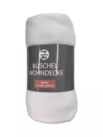 Kuscheldecke Fleece Decke mit Kreuzstich, 130x160 cm