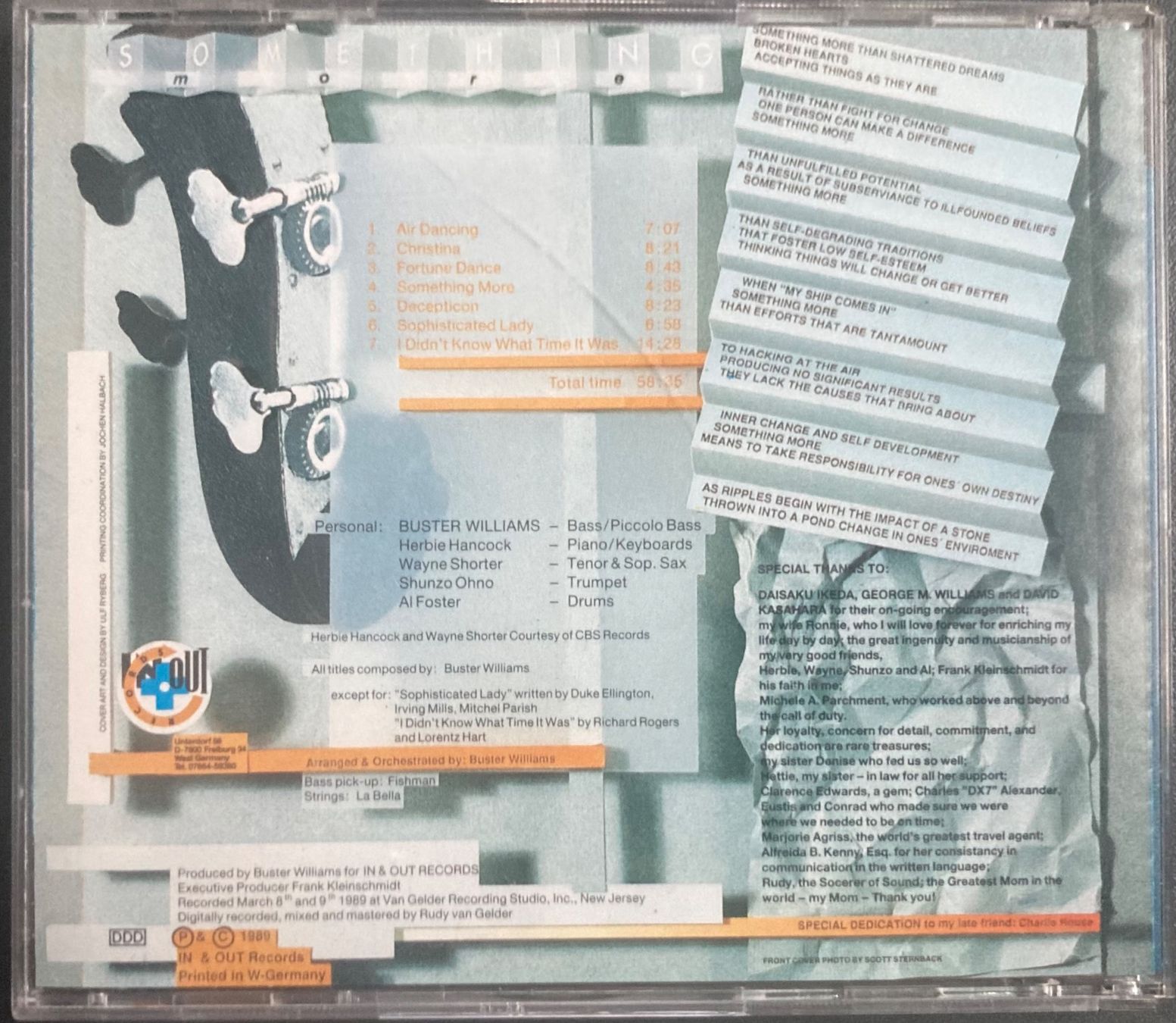 CDs: BUSTER WILLIAMS - SOMETHING MORE – Gebraucht aus Poliez-Pittet von Newtown-Records 1