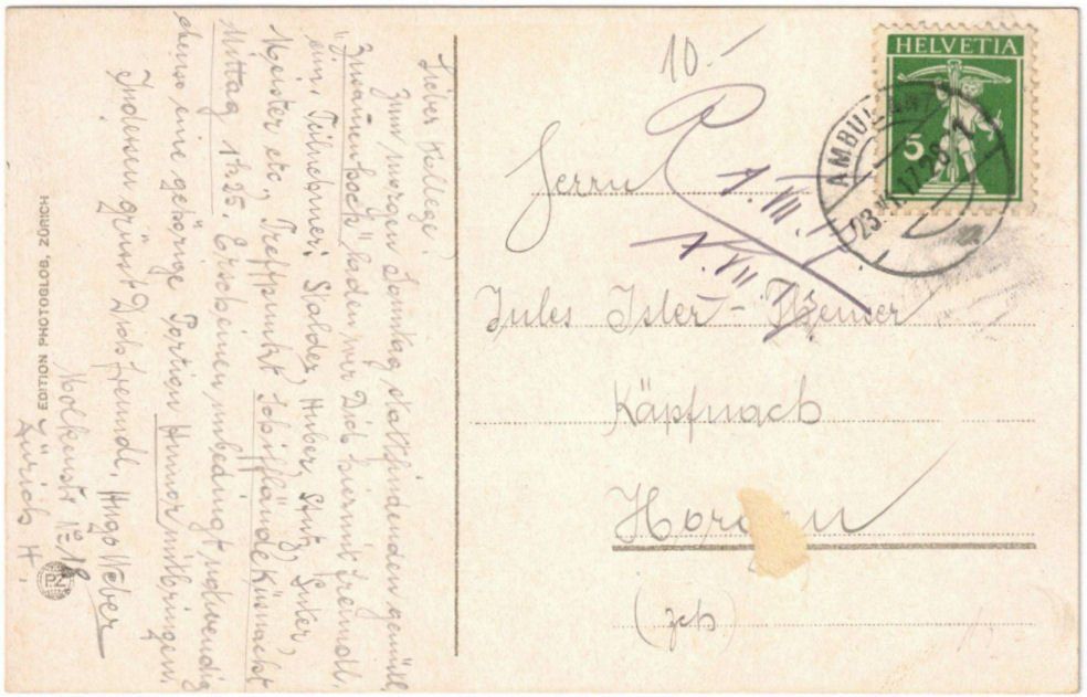 Cartoline postali: Zürich - Standseilbahn Polytechnikum – Usato da Binningen venduto da Mountainrider 1