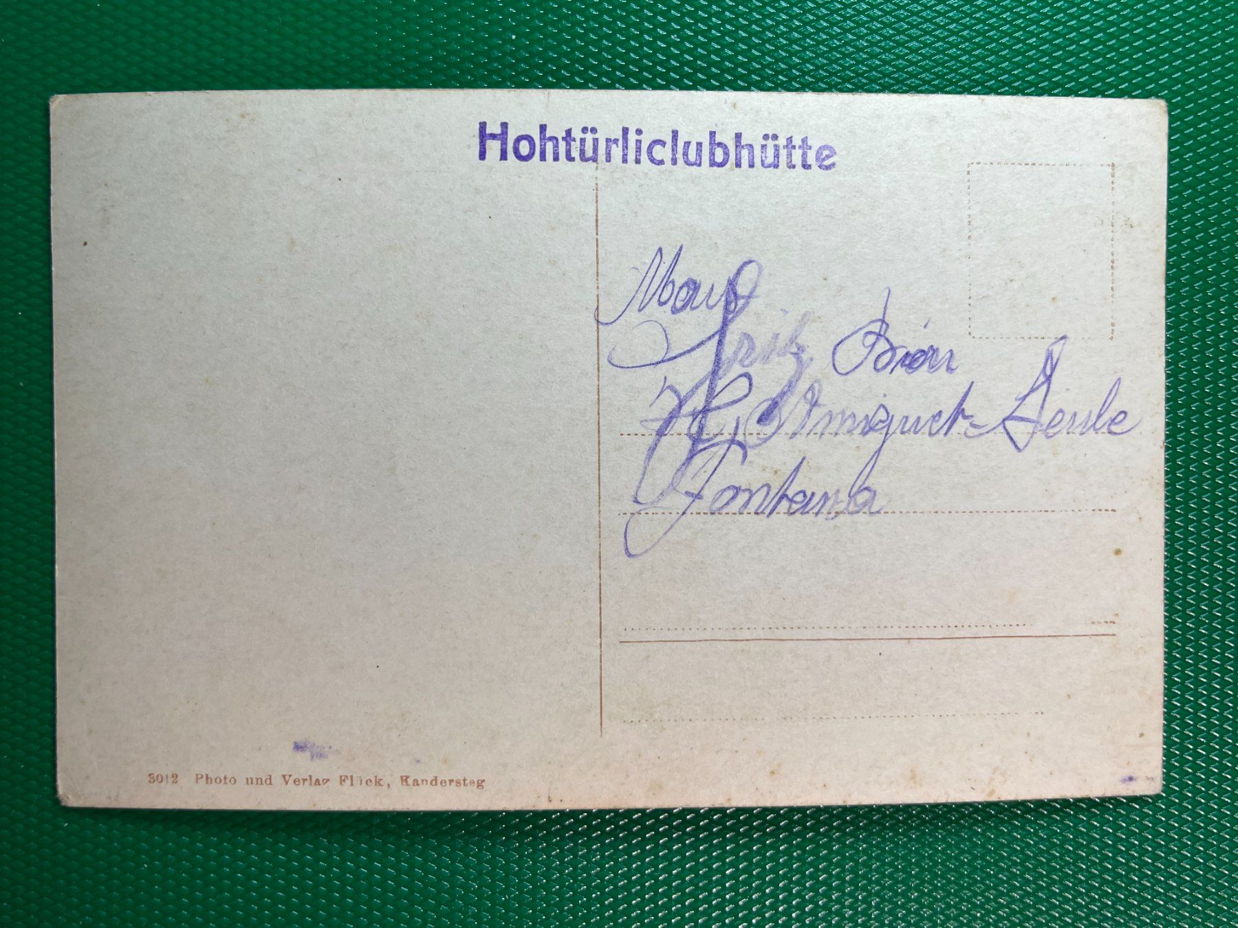 Ansichtskarten: Hohtürli und Thunersee – Gebraucht aus Steg VS von _vinci_ 1