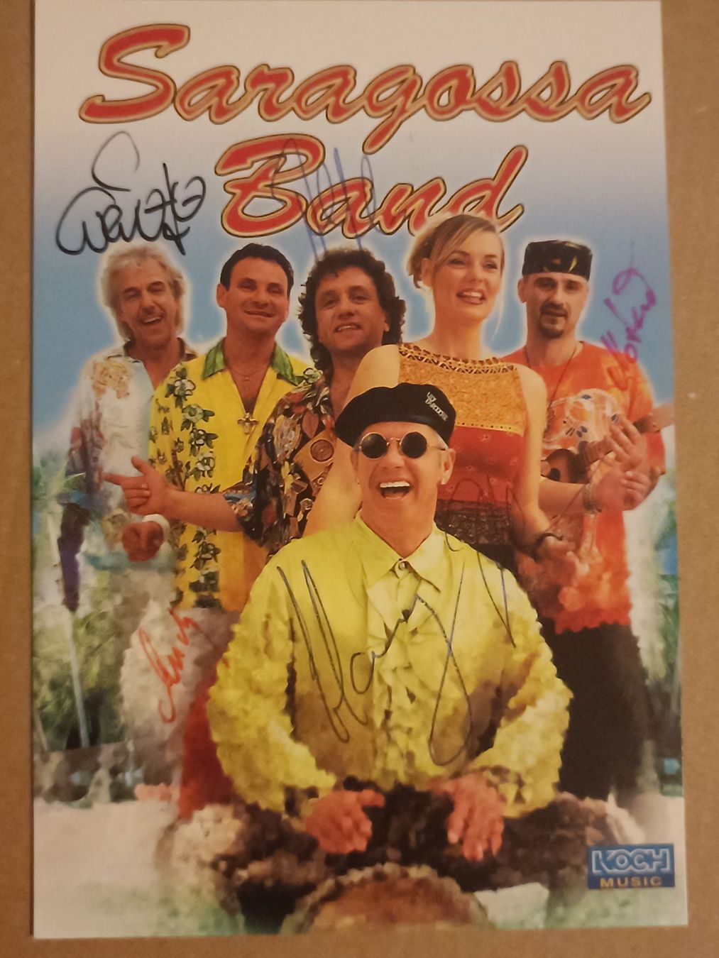 Autographes: Saragossa Band - handsignierte Autogrammkarte – D'occasion à Menziken par Artographs