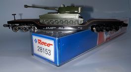 Roco-N, US-Army Tieflader mit Panzer M 10 (28153)