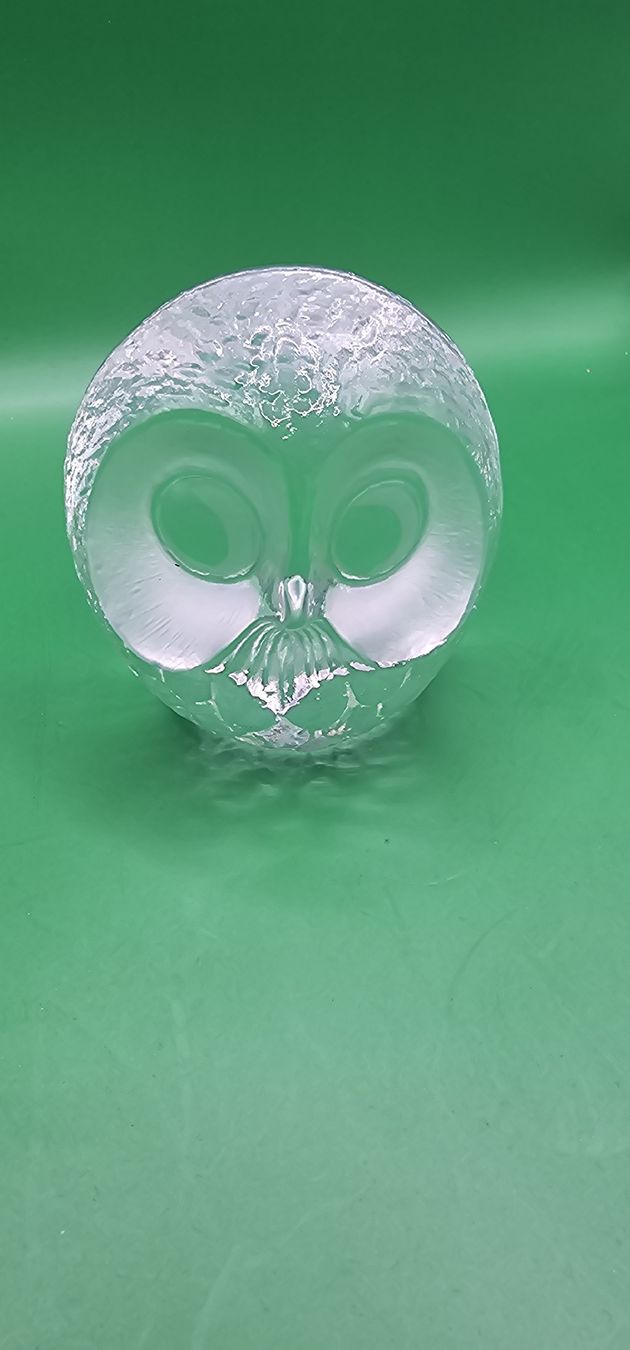 Statuette: Mats Jonasson Signed Crystal Eule Paperweight Figur – Usato da Zürich venduto da Daniela51 2
