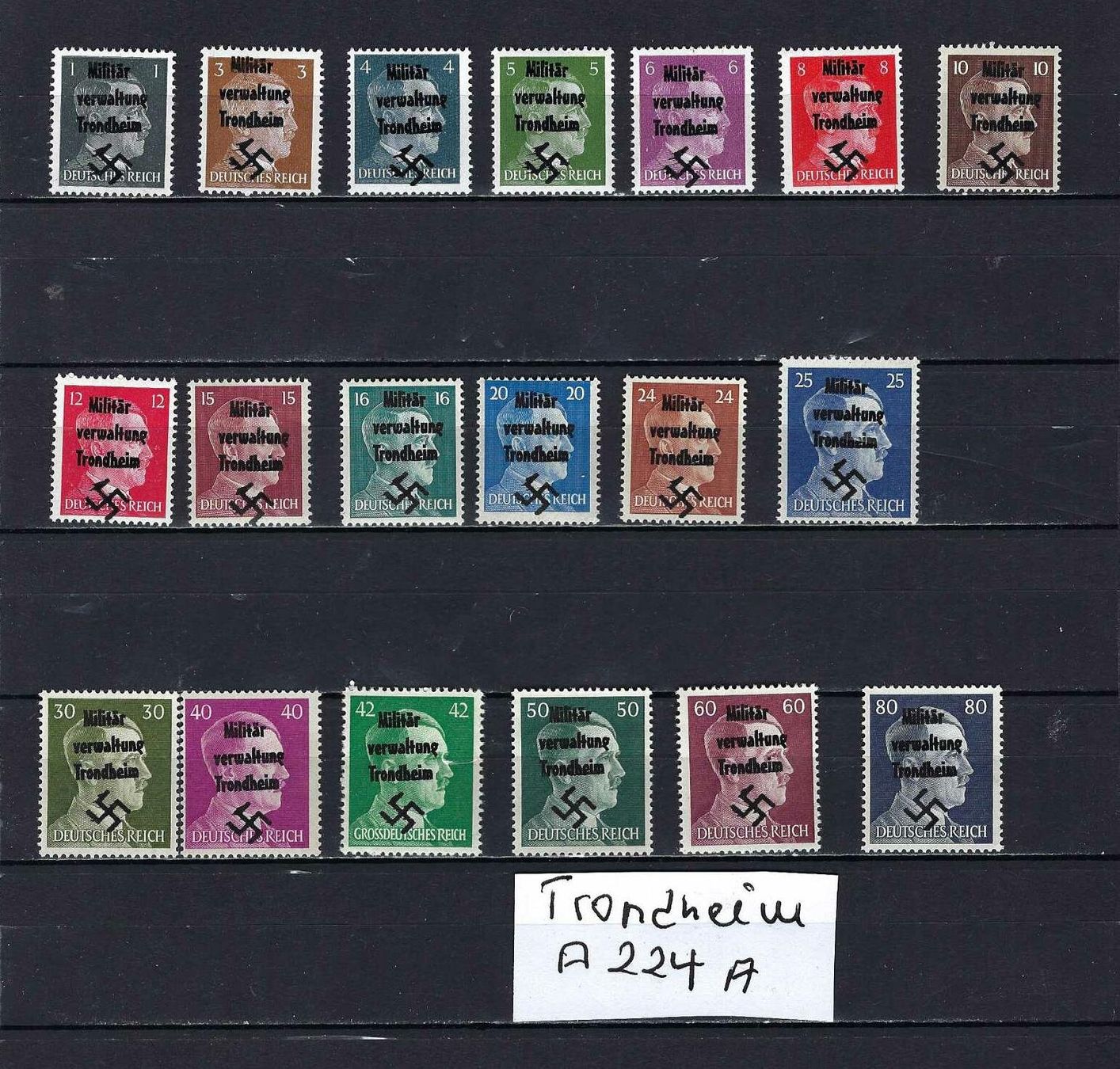 Tutti i francobolli: WKII Besetzung Trondheim ** – Nuovo e nell'imballaggio originale da Altstätten SG venduto da Nandodax
