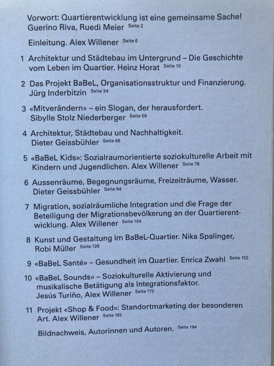 Bücher: Projekt BaBeL Quartiersentwicklung Luzern Einblicke – Gebraucht aus Zürich von 000rk 2