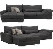 Ecksofa Waikiki In Schwarz Mikrofaser